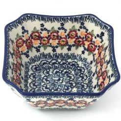 Janelle Imports Square Soup Bowl 16 Oz In Wild Roses