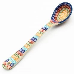 Janelle Imports Salt Spoon In Multi-Colored Flowers
