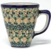 Janelle Imports Square Cup 8 Oz In Rose Garden