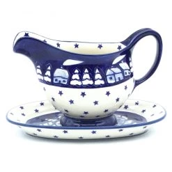 Janelle Imports Gravy Boat W/Tray 1 Qt In Winter