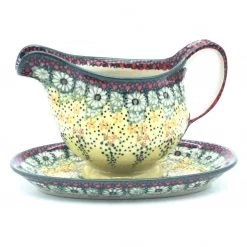 Janelle Imports Gravy Boat W/Tray 1 Qt In Cottage Decor