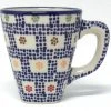 Janelle Imports Square Cup 8 Oz In Modern Checkers