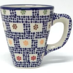 Janelle Imports Square Cup 8 Oz In Modern Checkers