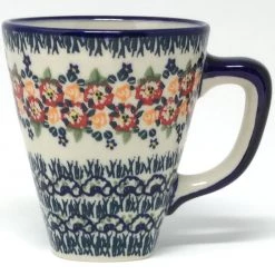 Janelle Imports Square Cup 8 Oz In Wild Roses