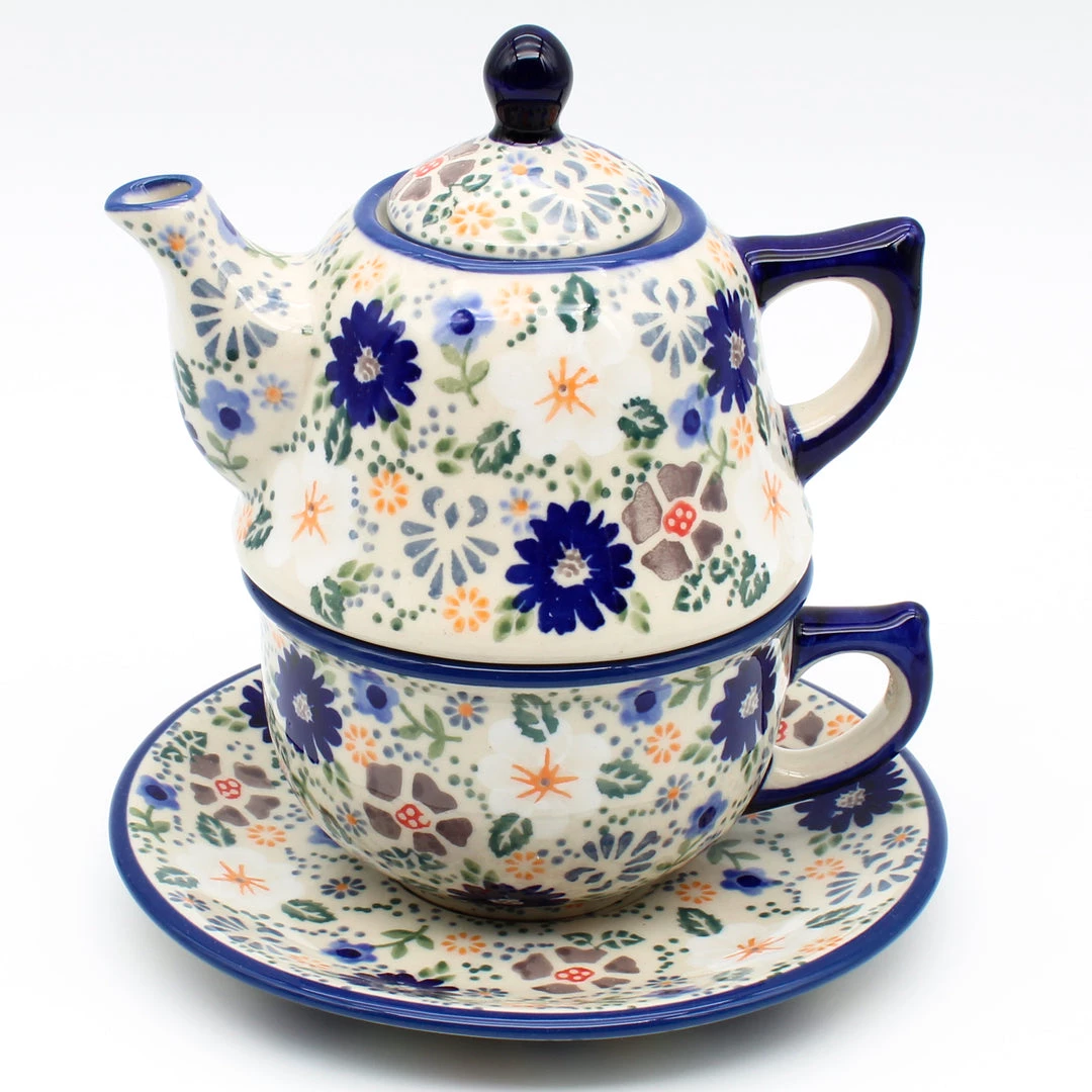Janelle Imports Teapot W/Cup & Saucer In Morning Breeze 3 Janelle Imports Teapot W/Cup & Saucer In Morning Breeze