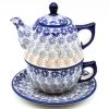 Janelle Imports Teapot W/Cup & Saucer In All Stars