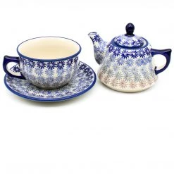 Janelle Imports Teapot W/Cup & Saucer In All Stars