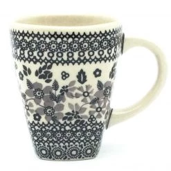 Janelle Imports Square Cup 12 Oz In Gray & Black