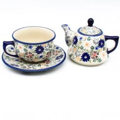 Janelle Imports Teapot W/Cup & Saucer In Morning Breeze
