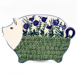 Janelle Imports Piggy Cutting Board In Gill's Blue