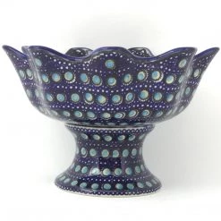 Janelle Imports Pedestal Berry Bowl In Blue Moon