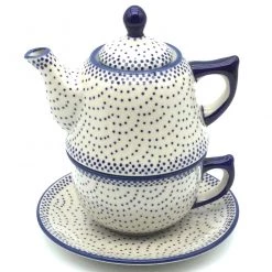 Janelle Imports Teapot W/Cup & Saucer In Simple Elegance