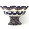 Janelle Imports Pedestal Berry Bowl In Petunia