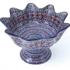 Janelle Imports Pedestal Berry Bowl In Earth Tones