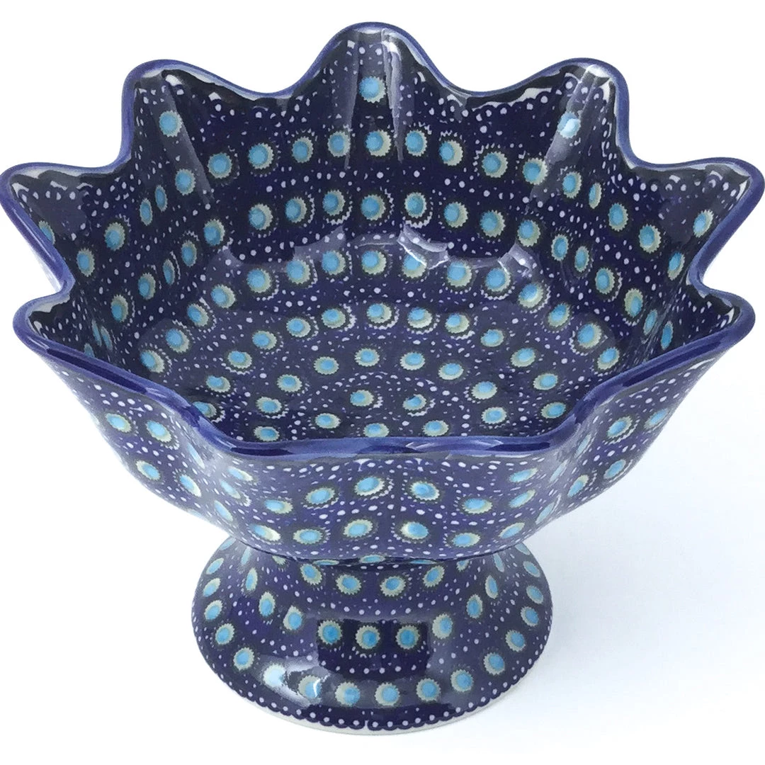 Janelle Imports Pedestal Berry Bowl In Blue Moon 4 Janelle Imports Pedestal Berry Bowl In Blue Moon
