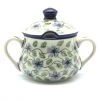 Janelle Imports Family Style Sugar Bowl 14 Oz In Blue Clematis