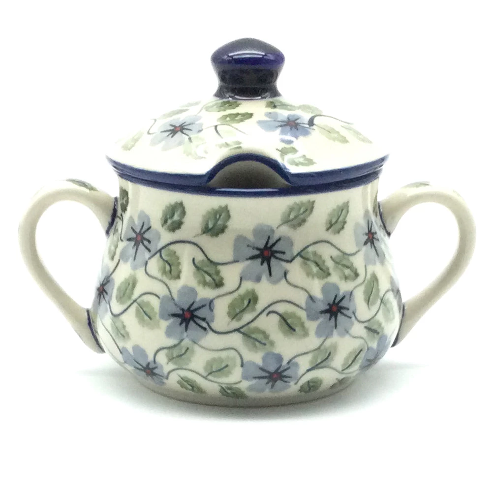 Janelle Imports Family Style Sugar Bowl 14 Oz In Blue Clematis 3 Janelle Imports Family Style Sugar Bowl 14 Oz In Blue Clematis