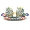 Janelle Imports Salt & Pepper Set W/Tray In Pastel Burst 2 Janelle Imports Salt & Pepper Set W/Tray In Pastel Burst
