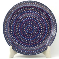 Janelle Imports Dinner Plate 10" In Multi-Colored Dots