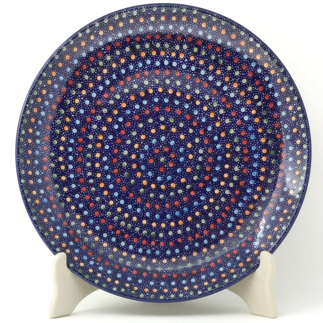 Janelle Imports Dinner Plate 10" In Multi-Colored Dots 3 Janelle Imports Dinner Plate 10" In Multi-Colored Dots