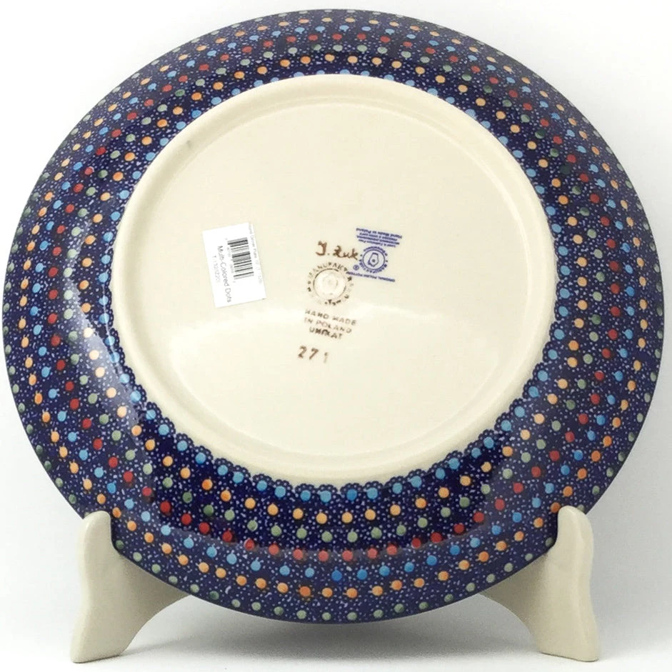 Janelle Imports Dinner Plate 10" In Multi-Colored Dots 5 Janelle Imports Dinner Plate 10" In Multi-Colored Dots