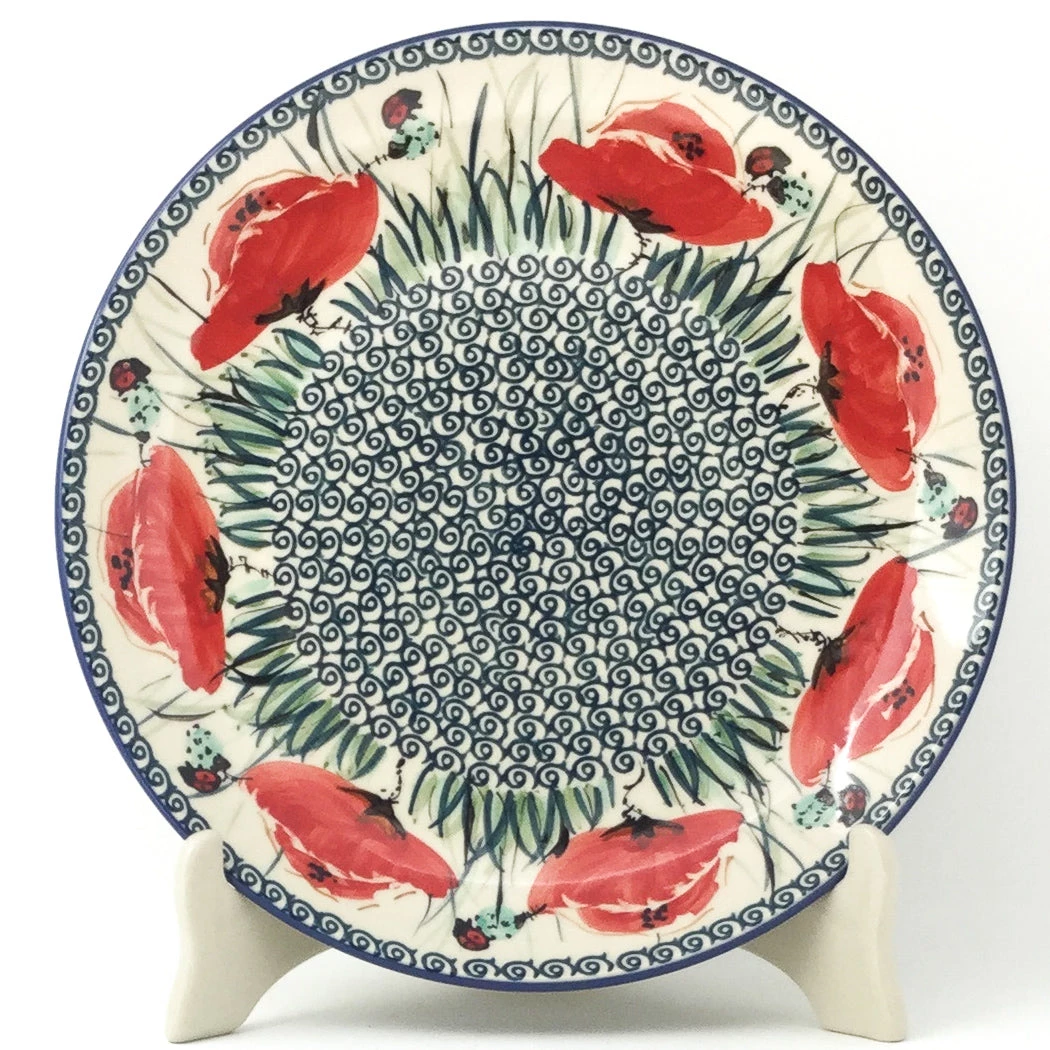 Janelle Imports Dinner Plate 10" In Polish Poppy 3 Janelle Imports Dinner Plate 10" In Polish Poppy