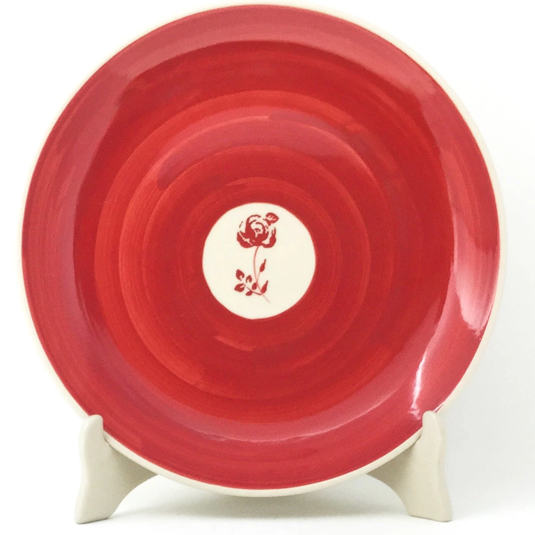 Janelle Imports Dinner Plate 10" In Red Rose 3 Janelle Imports Dinner Plate 10" In Red Rose