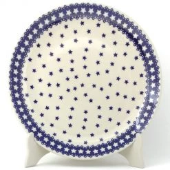 Janelle Imports Dinner Plate 10" In Blue Stars