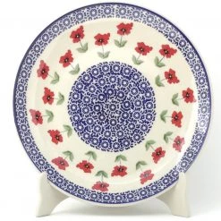 Janelle Imports Dinner Plate 10" In Red Daisy