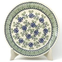 Janelle Imports Dinner Plate 10" In Blue & Green Flowers