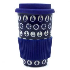 Janelle Imports Travel Cup 14 Oz In Nautical Blue
