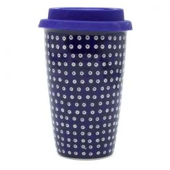 Janelle Imports Travel Cup 14 Oz In Blue Elegance