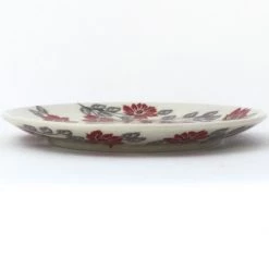 Janelle Imports Luncheon Plate In Red & Gray