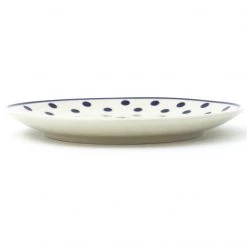 Janelle Imports Luncheon Plate In Blue Polka-Dot