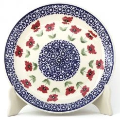 Janelle Imports Luncheon Plate In Red Daisy