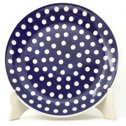 Janelle Imports Luncheon Plate In White Polka-Dot