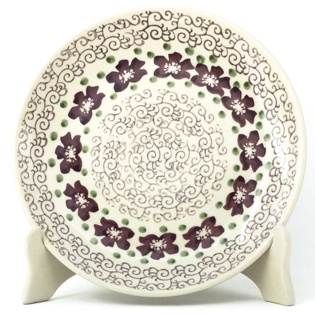 Janelle Imports Luncheon Plate In Purple & Gray Flowers 3 Janelle Imports Luncheon Plate In Purple & Gray Flowers