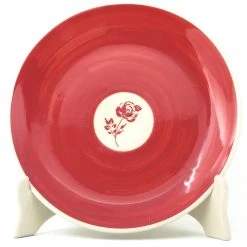 Janelle Imports Luncheon Plate In Red Rose