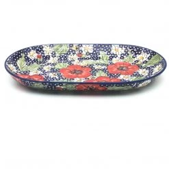 Janelle Imports Tiny Oval Platter In Endless Garden