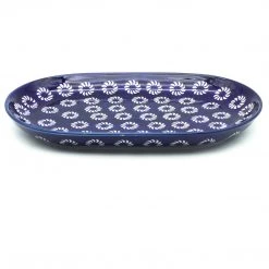 Janelle Imports Tiny Oval Platter In Pinwheel