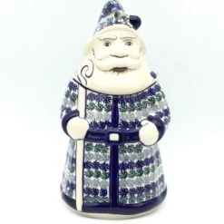 Janelle Imports Santa Cookie Jar In Spruce Garland
