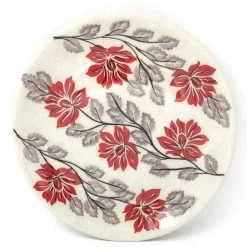Janelle Imports Bread & Butter Plate In Red & Gray