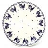 Janelle Imports Bread & Butter Plate In Blue Roosters