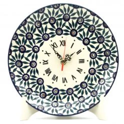 Janelle Imports Plate Wall Clock In Peacock Eye