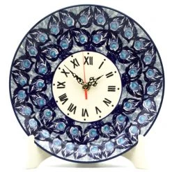 Janelle Imports Plate Wall Clock In Peacock Glory