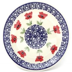 Janelle Imports Bread & Butter Plate In Red Daisy