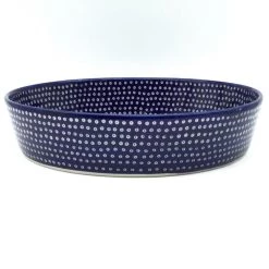 Janelle Imports Family Style Round Baker In Blue Elegance
