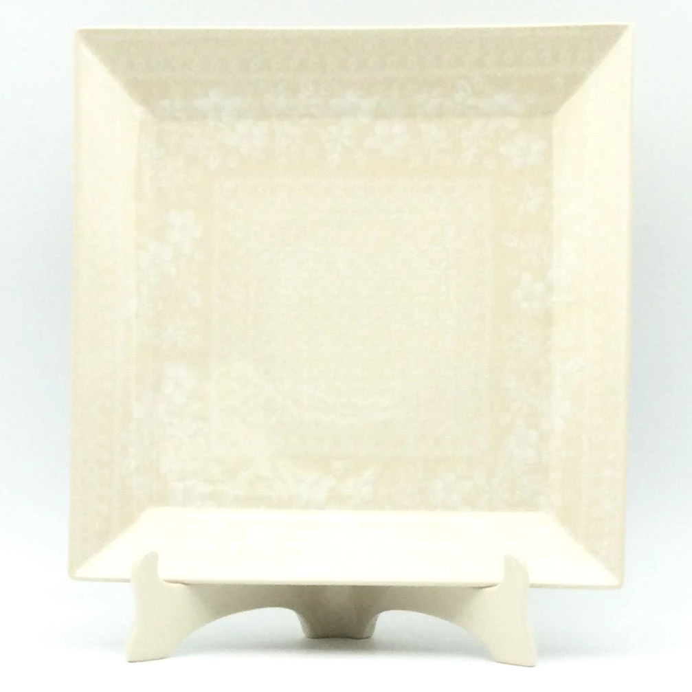 Janelle Imports Square Platter In White On White 3 Janelle Imports Square Platter In White On White