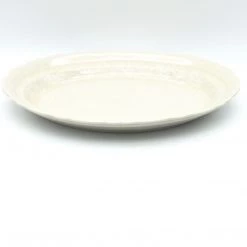 Janelle Imports Oval Basia Platter In White On White
