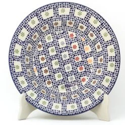 Janelle Imports Soup Plate In Modern Checkers